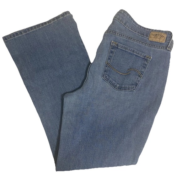 Signature by Levi Strauss Mid Rise Bootcut‎ Blue Jeans 12 S - Picture 1 of 9